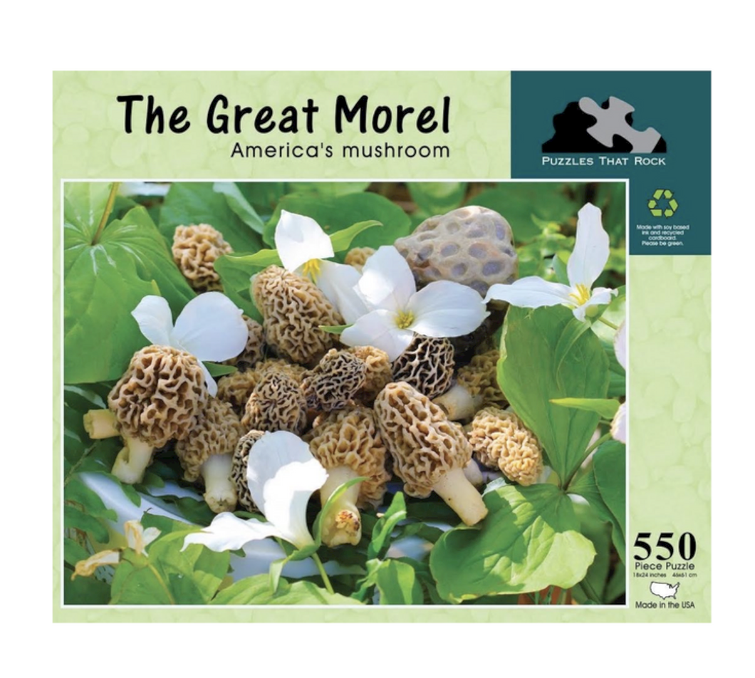 Morel Mushrooms & Trilium 550 Piece Puzzle
